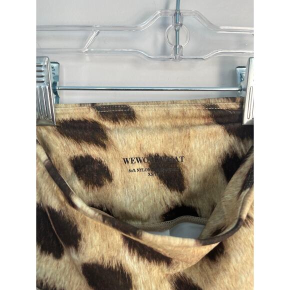 WeWoreWhat Leopard Print Biker Shorts Women XS High Waist‎ Stretch NWT - Picture 3 of 10